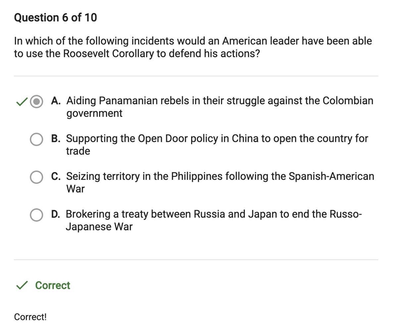 In which of the following incidents would an American leader have been able to use-example-1