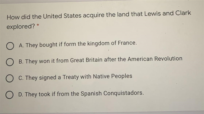 How did the United States acquire the land that Louis and Clark explored?-example-1