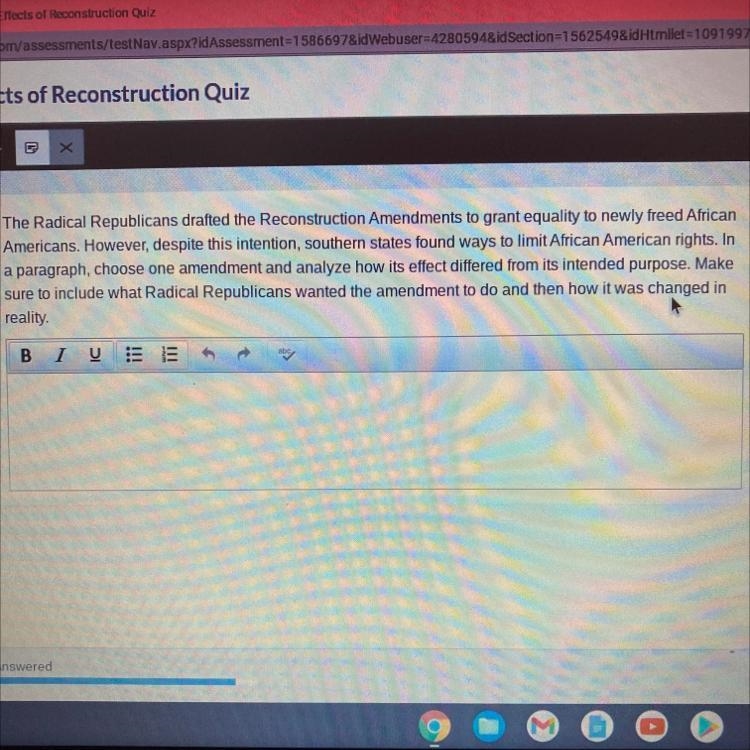 The radical Republicans drafted the reconstruction amendments to grant equality to-example-1