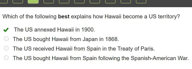 Which of the following best explains how Hawaii become a US territory?-example-1