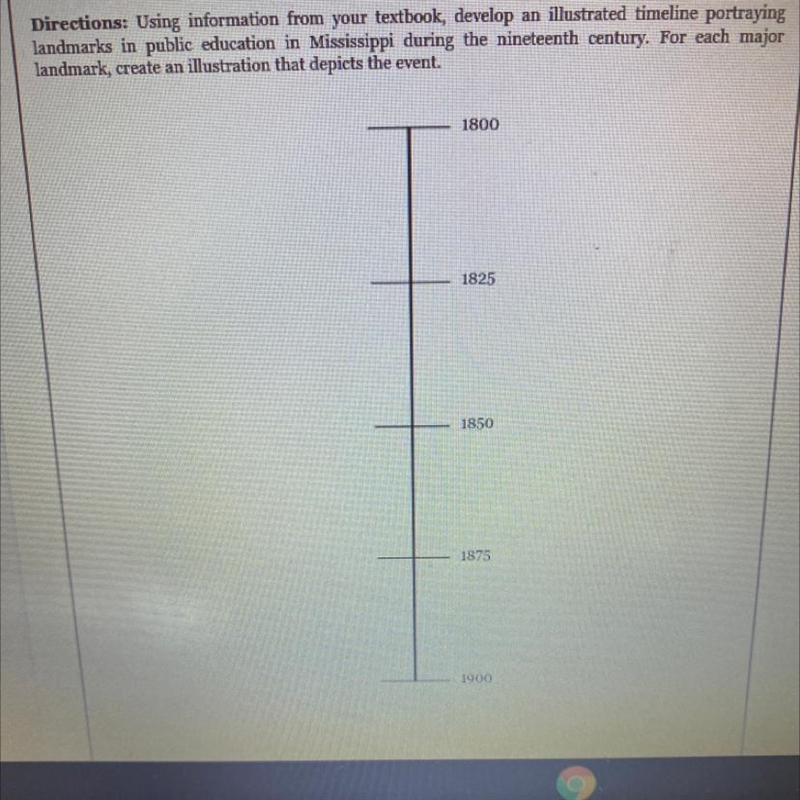 Directions: Using information from your textbook, develop an illustrated timeline-example-1