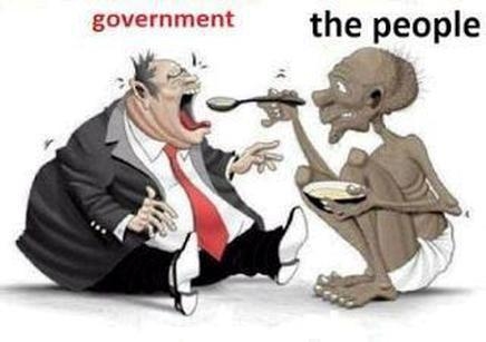 What does this political cartoon reveal about the democracy government-example-1