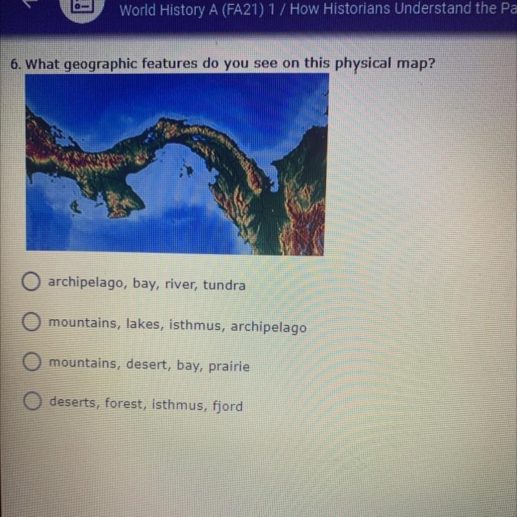 ￼ What geographic features you see on this physical map￼-example-1