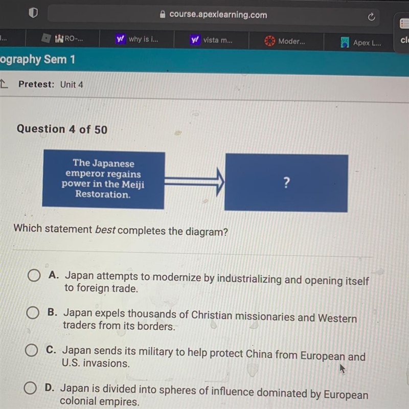 Which statement best completes the diagram?-example-1