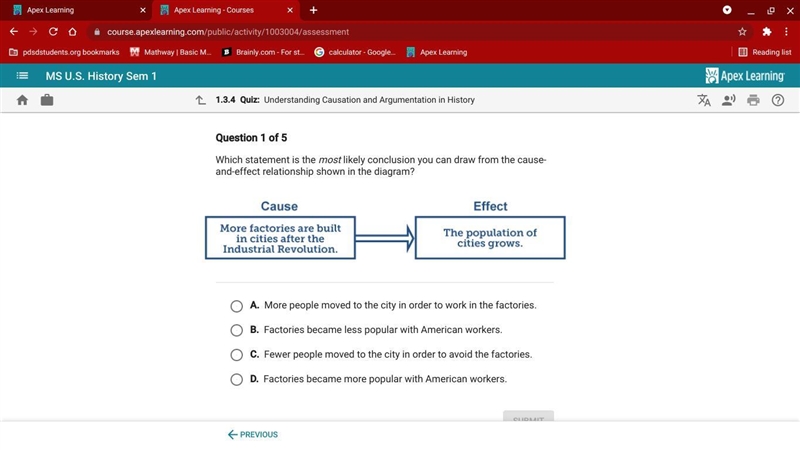 Which statement is the most likely conclusion you can draw from the cause-and-effect-example-1