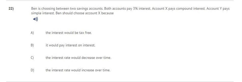 Ben is choosing between 2 savings accounts . Both accounts pay 3% interest. Account-example-1