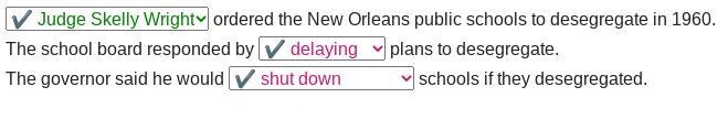 How did the Orleans Parish school board respond to Judge J. Skelly Wright’s order-example-1