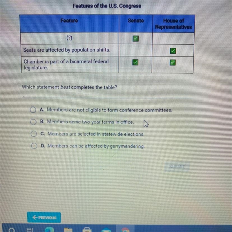 Features of the us constitution Please help me!!!!!-example-1