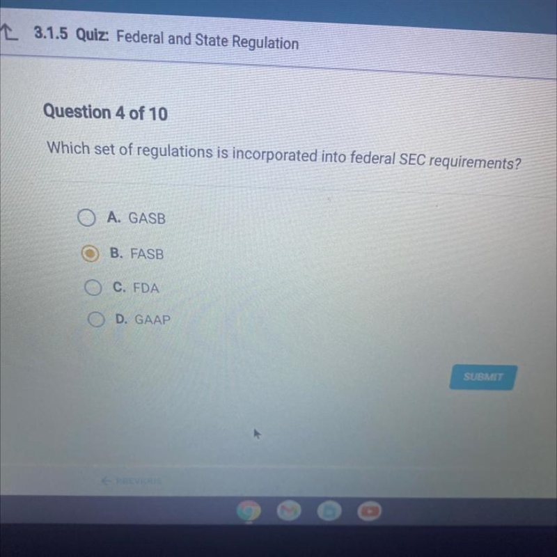 Which set of regulations is incorporated into federal SEC requirements?-example-1