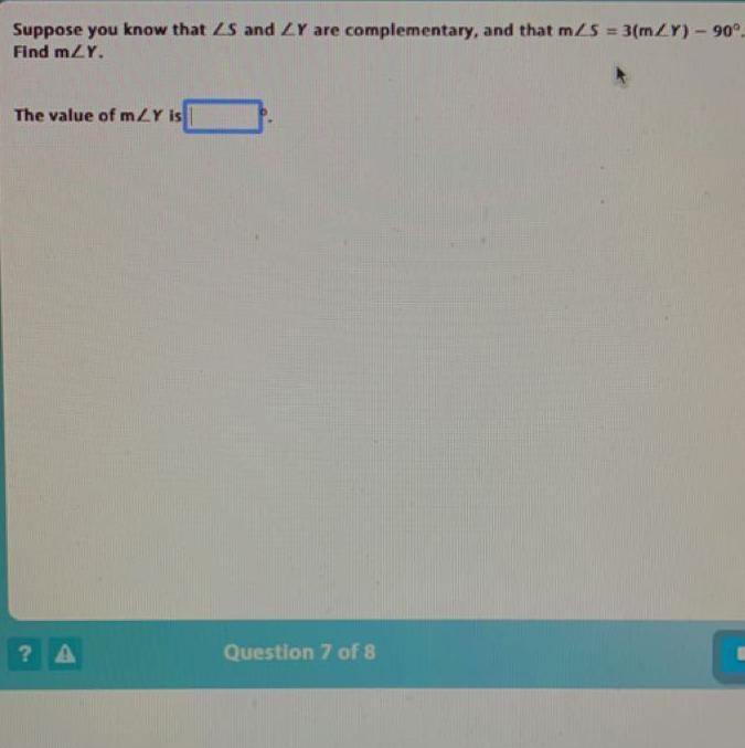 I need help with this question please ￼ ￼ Supposed you know that Ls and LY are complementary-example-1