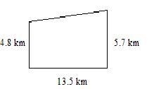 Land surveyors outlined a park as shown. What is the area of the park?-example-1