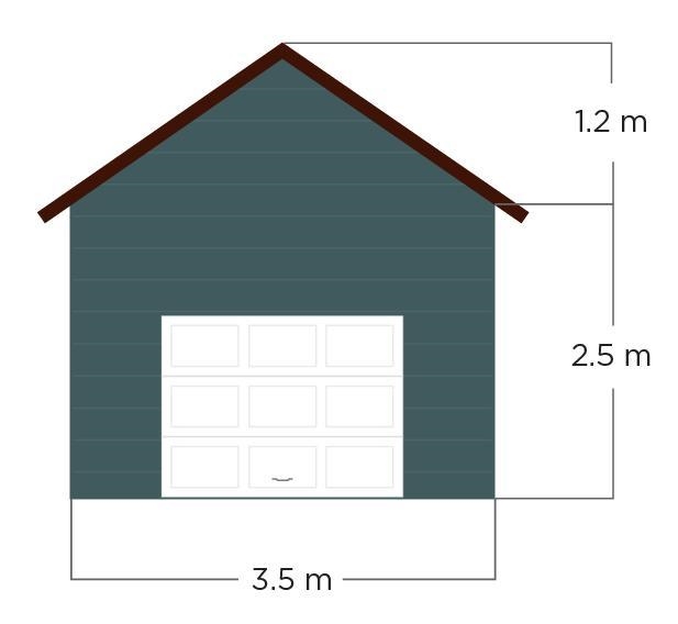 What is the area of the diagram of the garage? (id appreciate it if you explain it-example-1