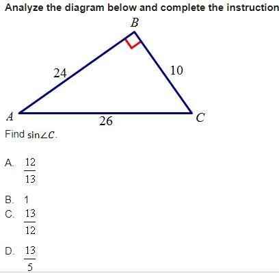 Analyze the diagram below and complete the instructions that follow. find sin angle-example-1