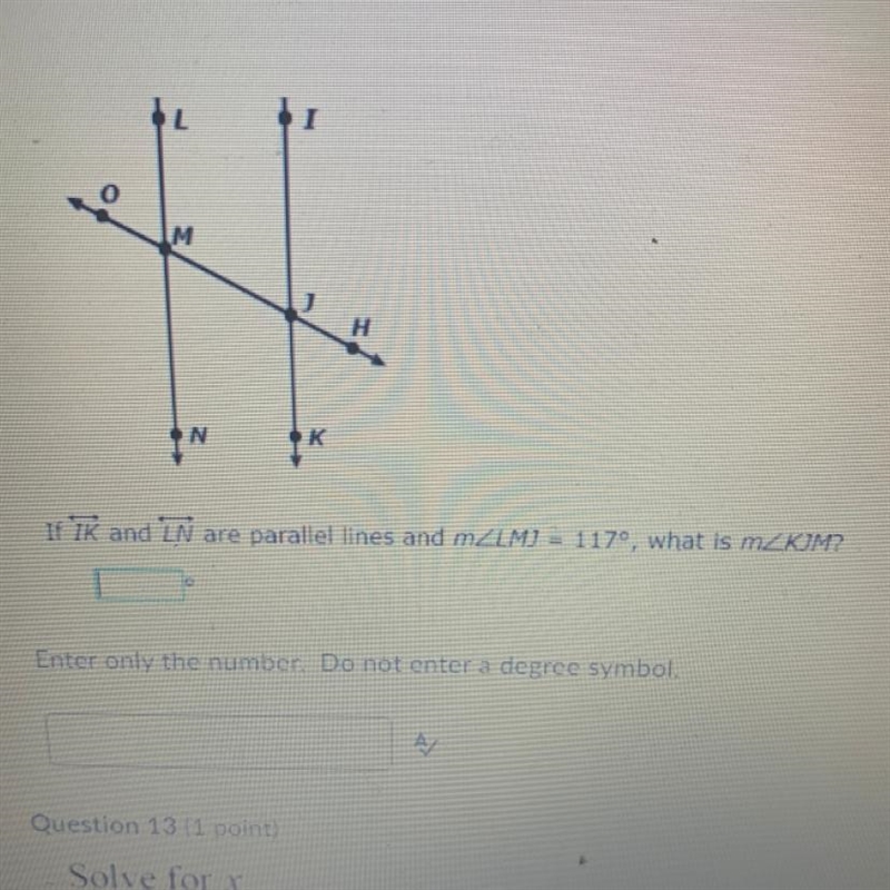 If IK and IN are parallel lines and m =-example-1