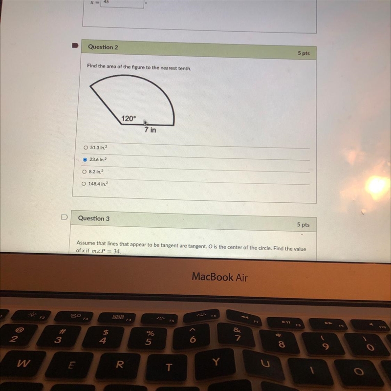 Find the area of the figure to the nearest tenth? Am I right?-example-1