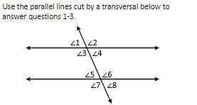 1. Which of the following is not a true statement? Group of answer choices Angle 1 and-example-1