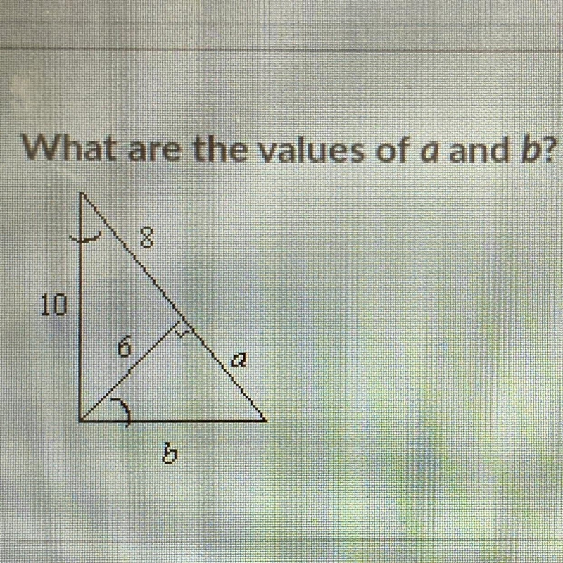 What are the values of a and b? 8 10 2 6-example-1