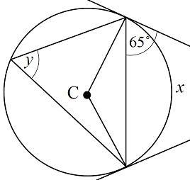 Find the value of x. A. 65 B. 32.5 C. 118 D. 130-example-1