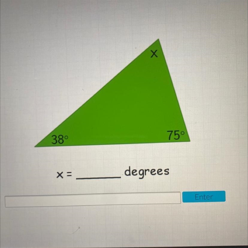 X 38° 750 x= - degrees-example-1