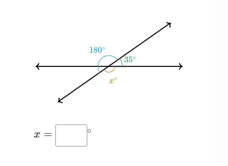 180 ° 35 ° X ° X = ? °-example-1