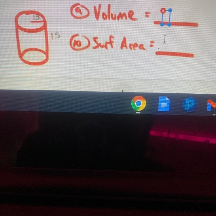 What is the volume and the surface area ?-example-1