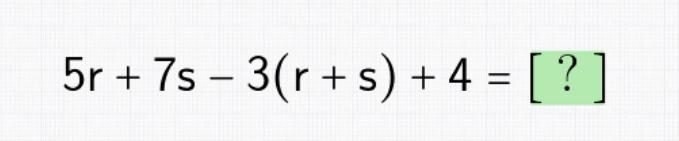 Evaluate and simplify the expression when r=2 and s=3-example-1