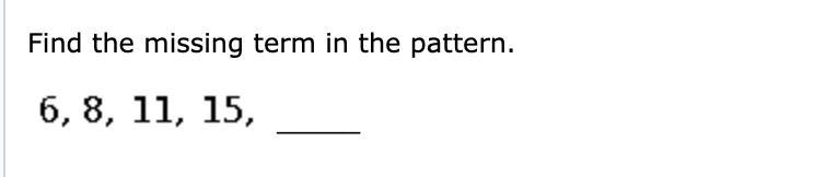 Find the missing term in the pattern.-example-1