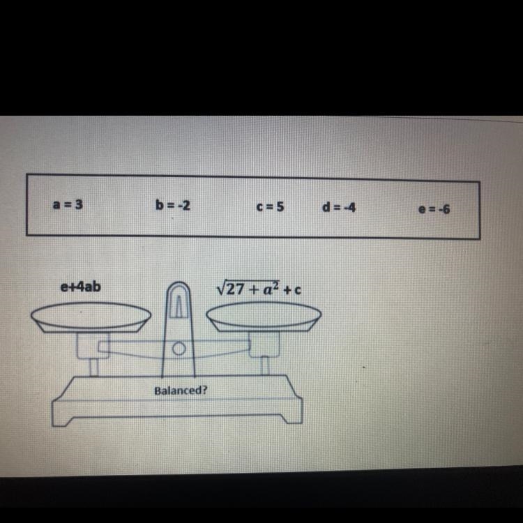 This is balanced. True or false?-example-1