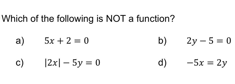 Which if the following is NOT a function and WHY? Provide reasoning-example-1