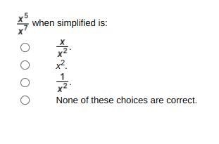 Question: when simplified is:-example-1