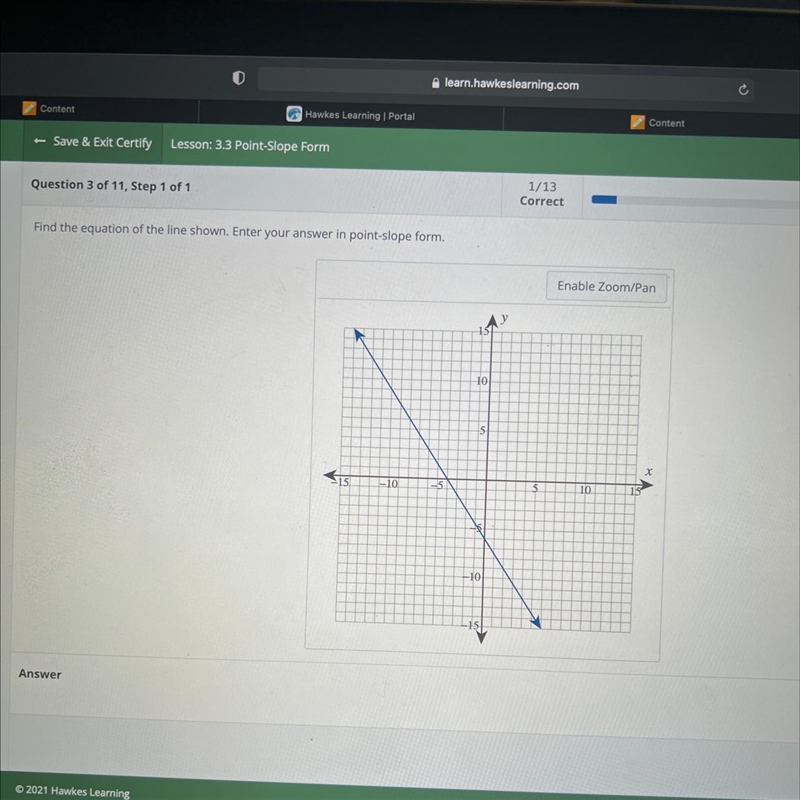 Find the equation of the line shown below-example-1