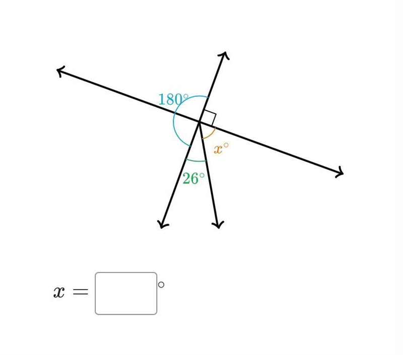 180 ° X ° 26 ° X = ? °-example-1