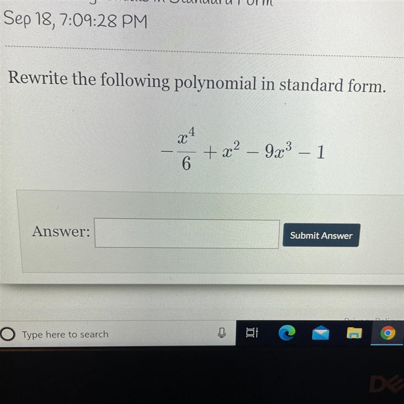 Rewrite the following polynomial in standard form.-example-1