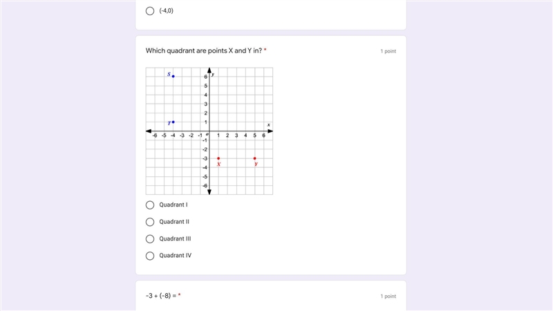 Which quadrant are points X and Y in?-example-1