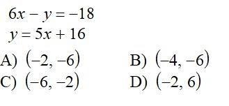 Question 3: Solve this system. Use the substitution method .A .B .C .D-example-1