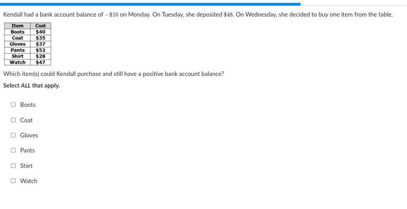 Kendall had a bank account balance of − $ 10 on Monday. On Tuesday, she deposited-example-2