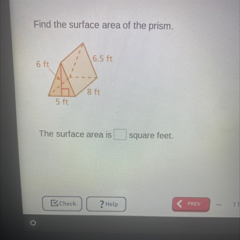 (Please no links) give me your cash app to pay you)Find the surface area of the prism-example-1