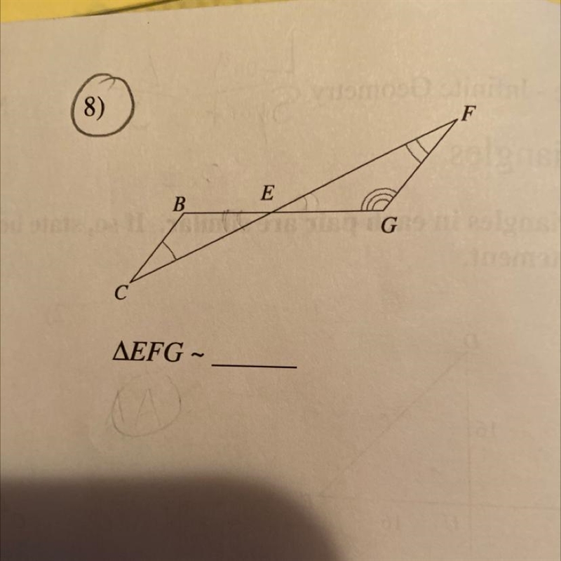 State if the triangles in each pair are similar. If so, state how you know they are-example-1