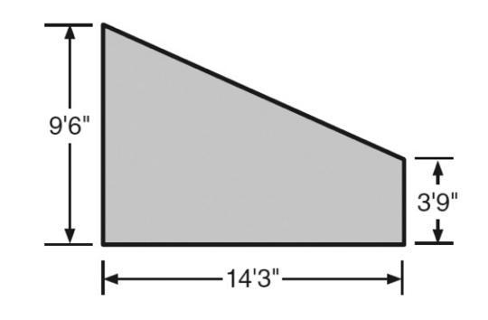 Calculate the area of this section of floor in square feet.-example-1