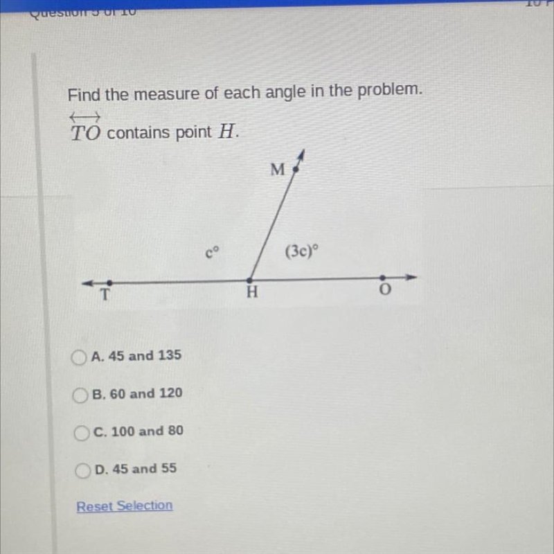 Find the measure of each angle in the problem. TO contains point H.-example-1