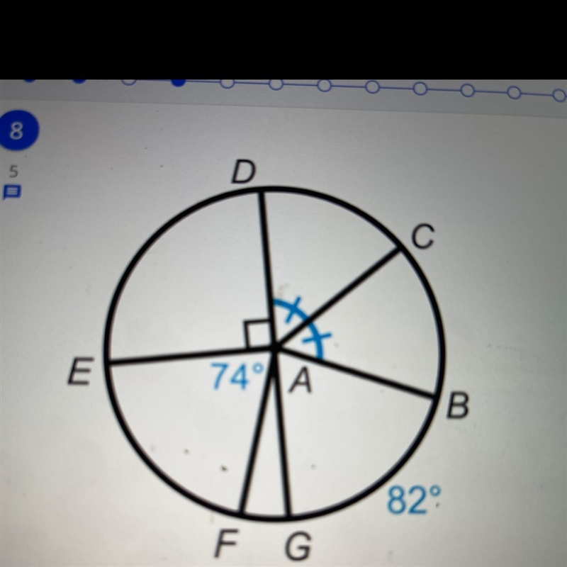 What is the measure of arc EDC?-example-1