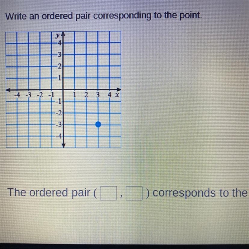 Write an ordered pair corresponding to the point-example-1