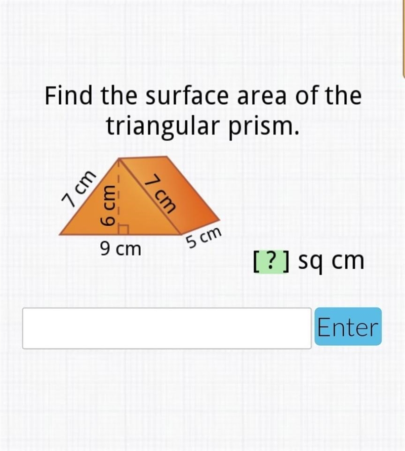 Find the surface area of the triangular prism ​-example-1