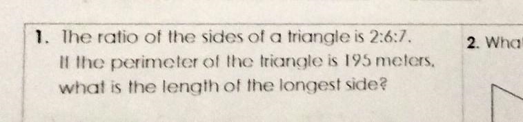 The ratio of the sides of a triangle is 2 6 7 if the perimeter of the triangle is-example-1