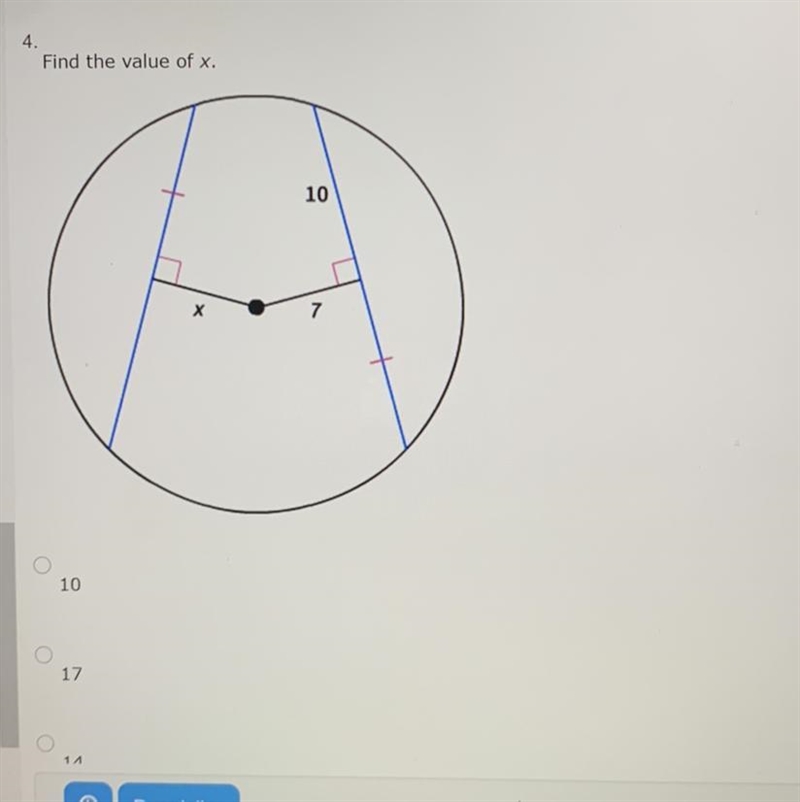 Find the value of x. A. 10 B. 17 C. 14 D. 7-example-1