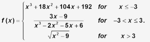 Determine the value of f(3) for the function below-example-1