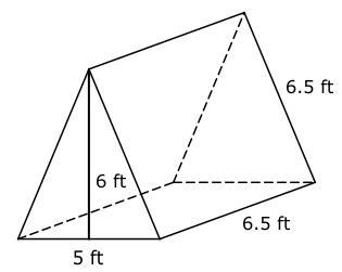 John’s tent is shown below. What is the surface area of the tent without the bottom-example-1