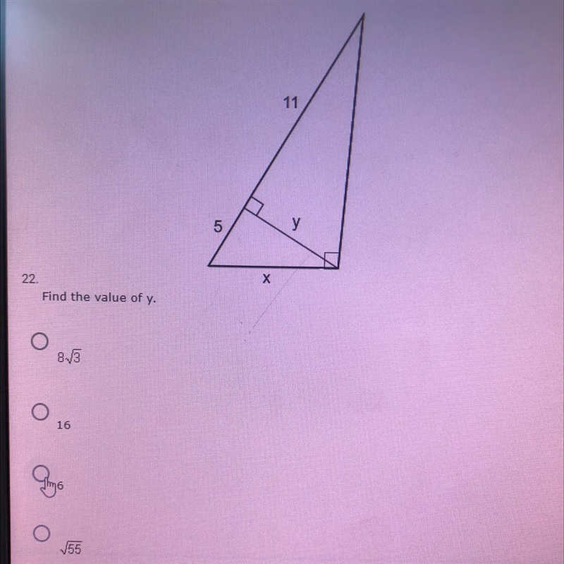 Please Help!! much appreciated! :D Find the value of y.-example-1