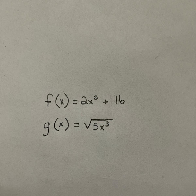 Please help ASAP!! Show all work to find f(g(x)) and explain what f(g(x)) represents-example-1