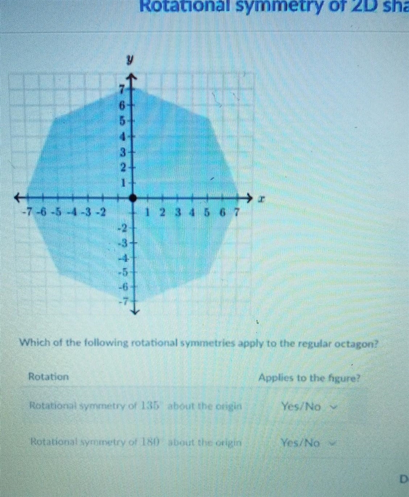 Which of the following rotational symmetries apply to the regular octagon​-example-1